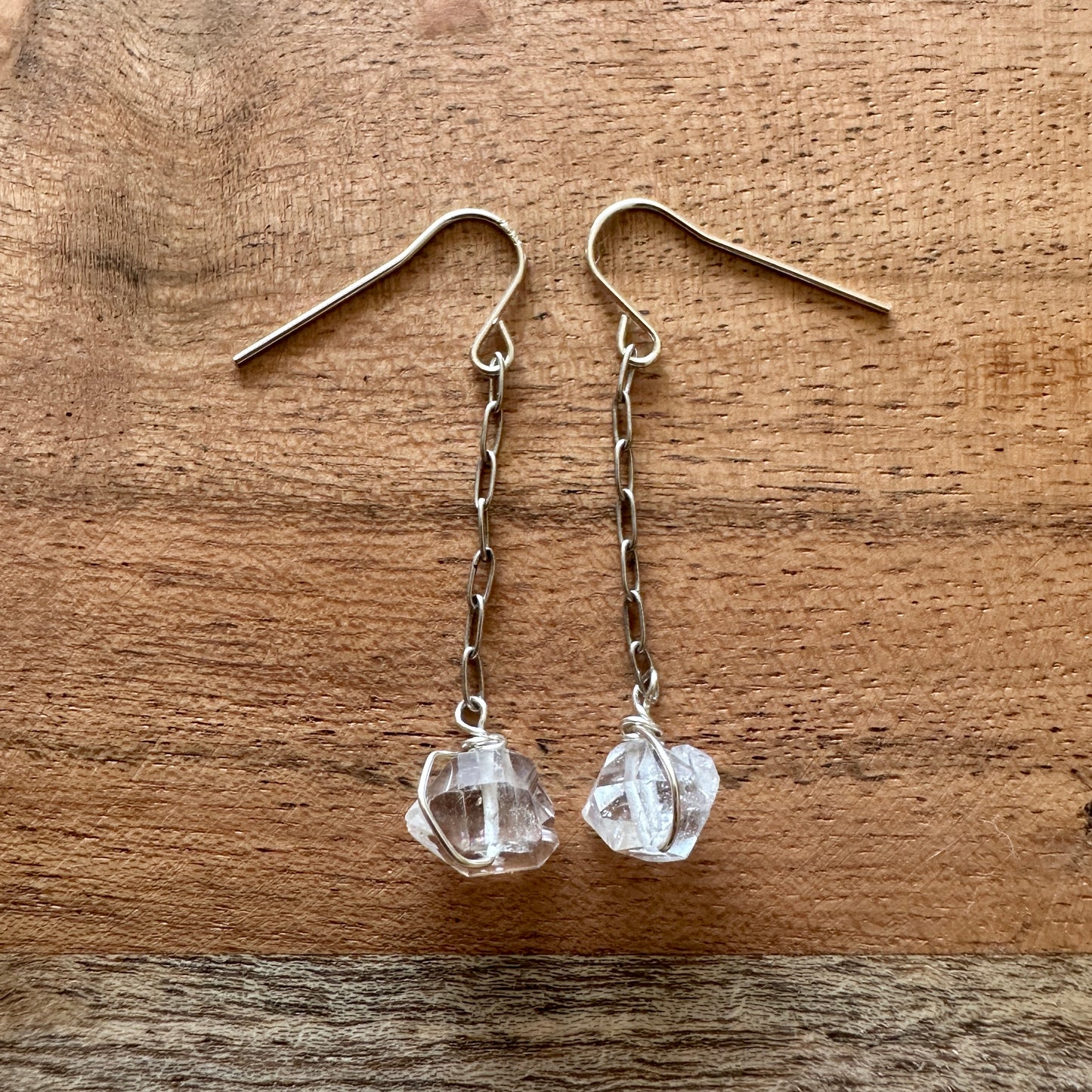 Herkimer Singles Silver Earrings