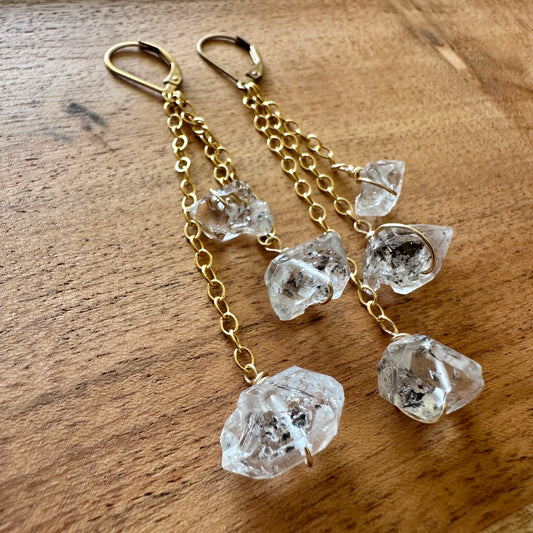 Herkimer Trinity Earrings
