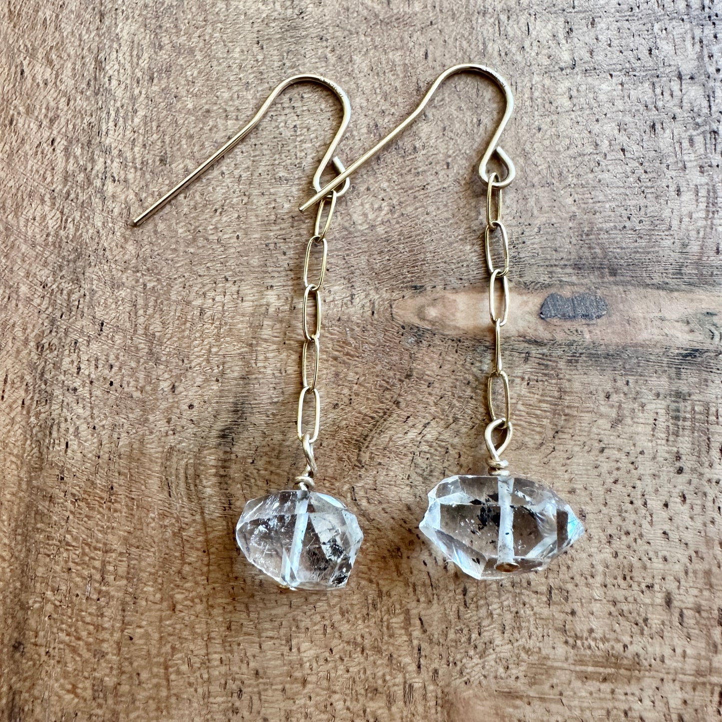 Herkimer Singles Silver Earrings