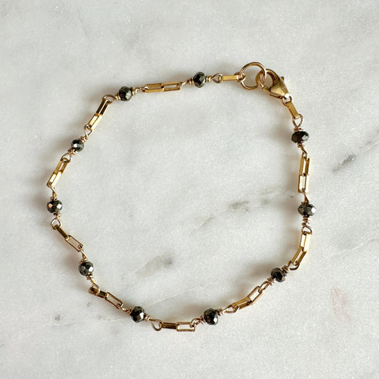 Dainty Pyrite Bracelet