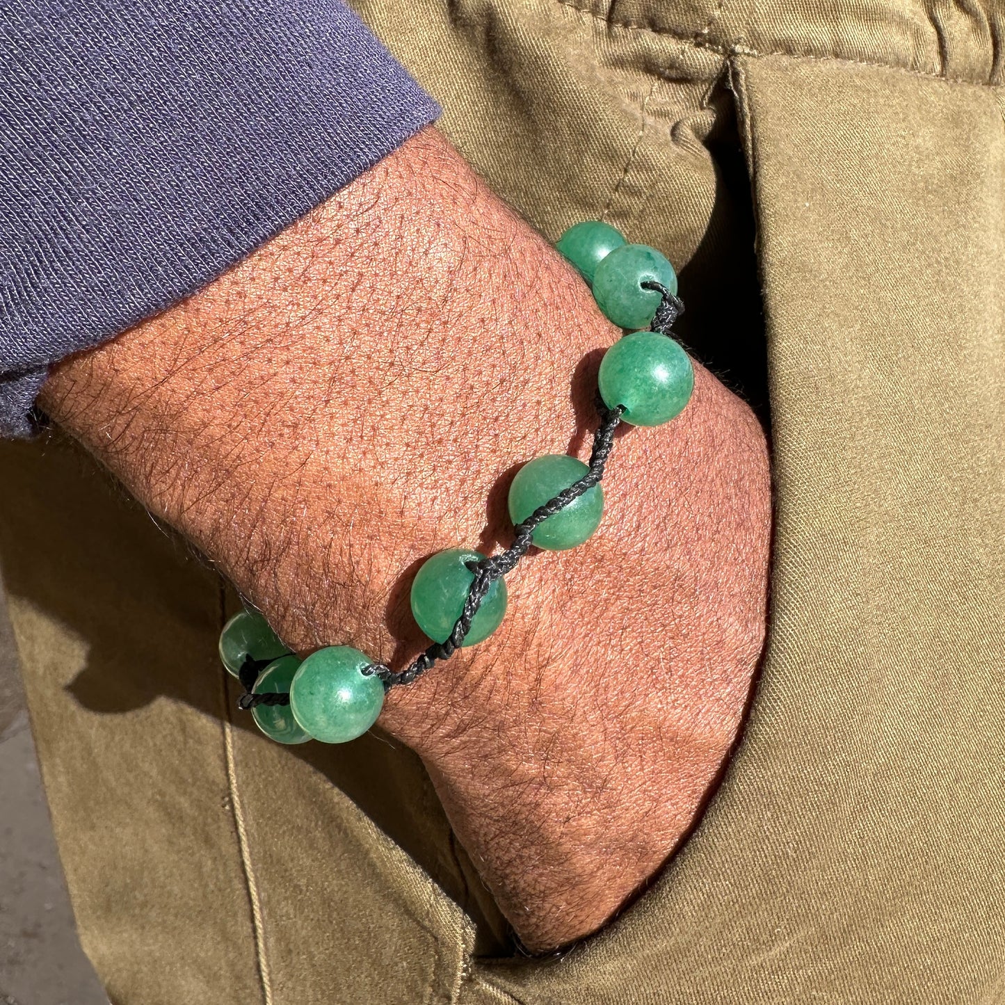 Green Braided Power Bracelet