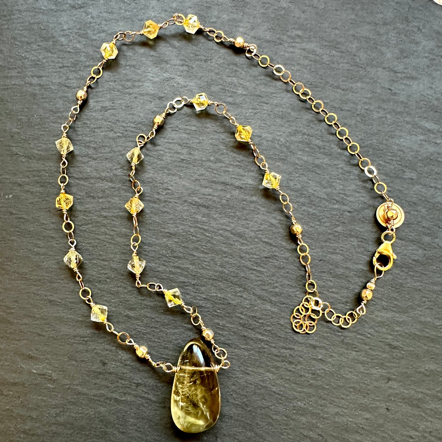 Citrine Money Necklace