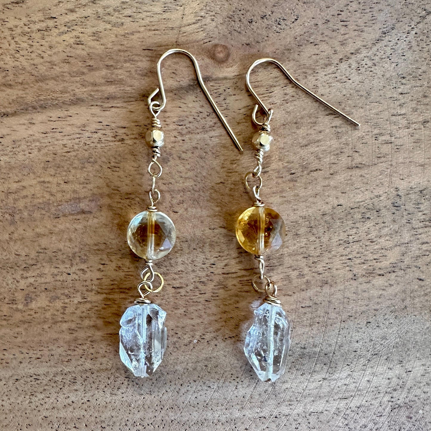 Citrine Herkimer I Earrings