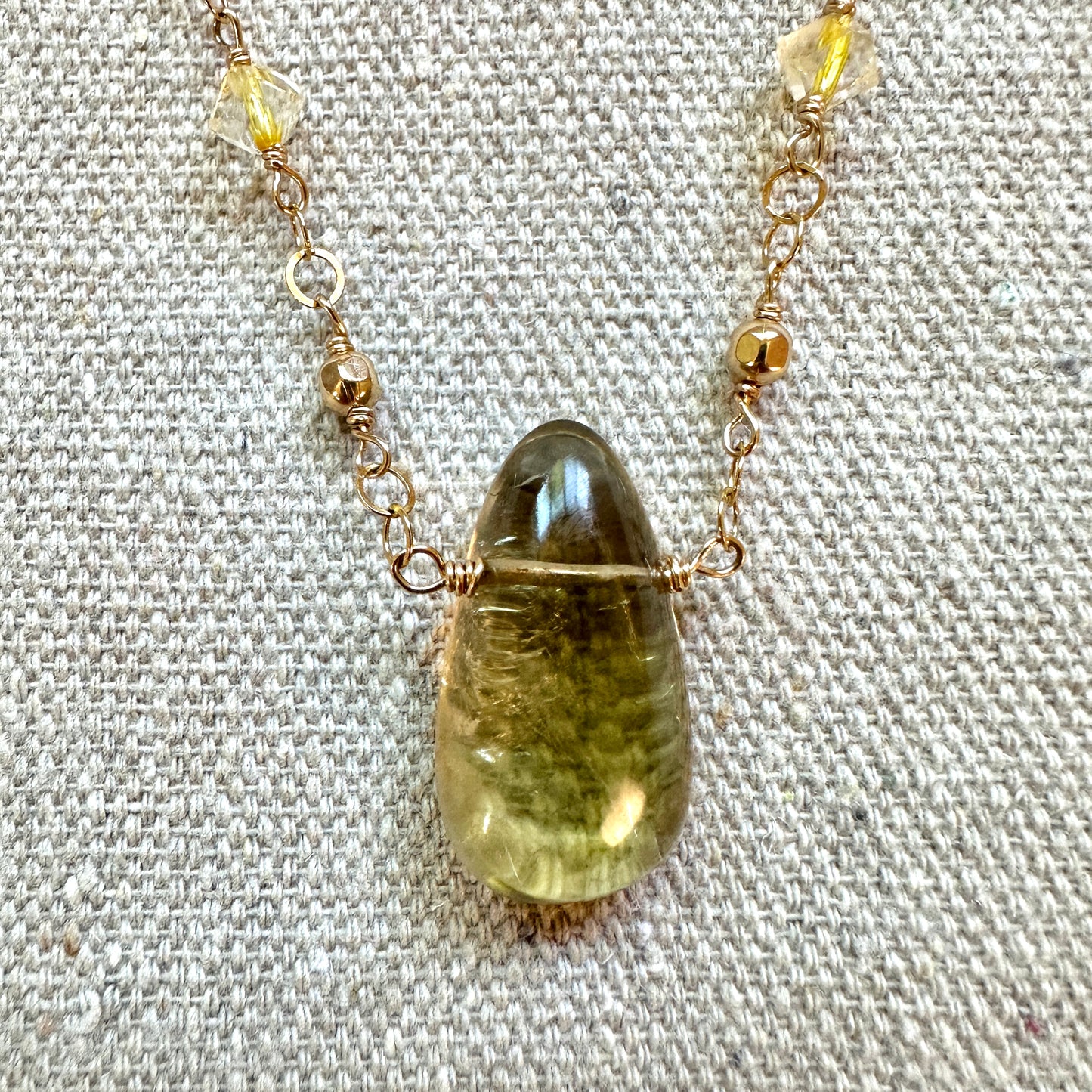 Citrine Money Necklace