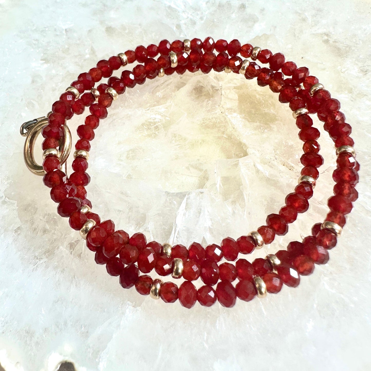 Red Agate Convertible Necklace/Bracelet