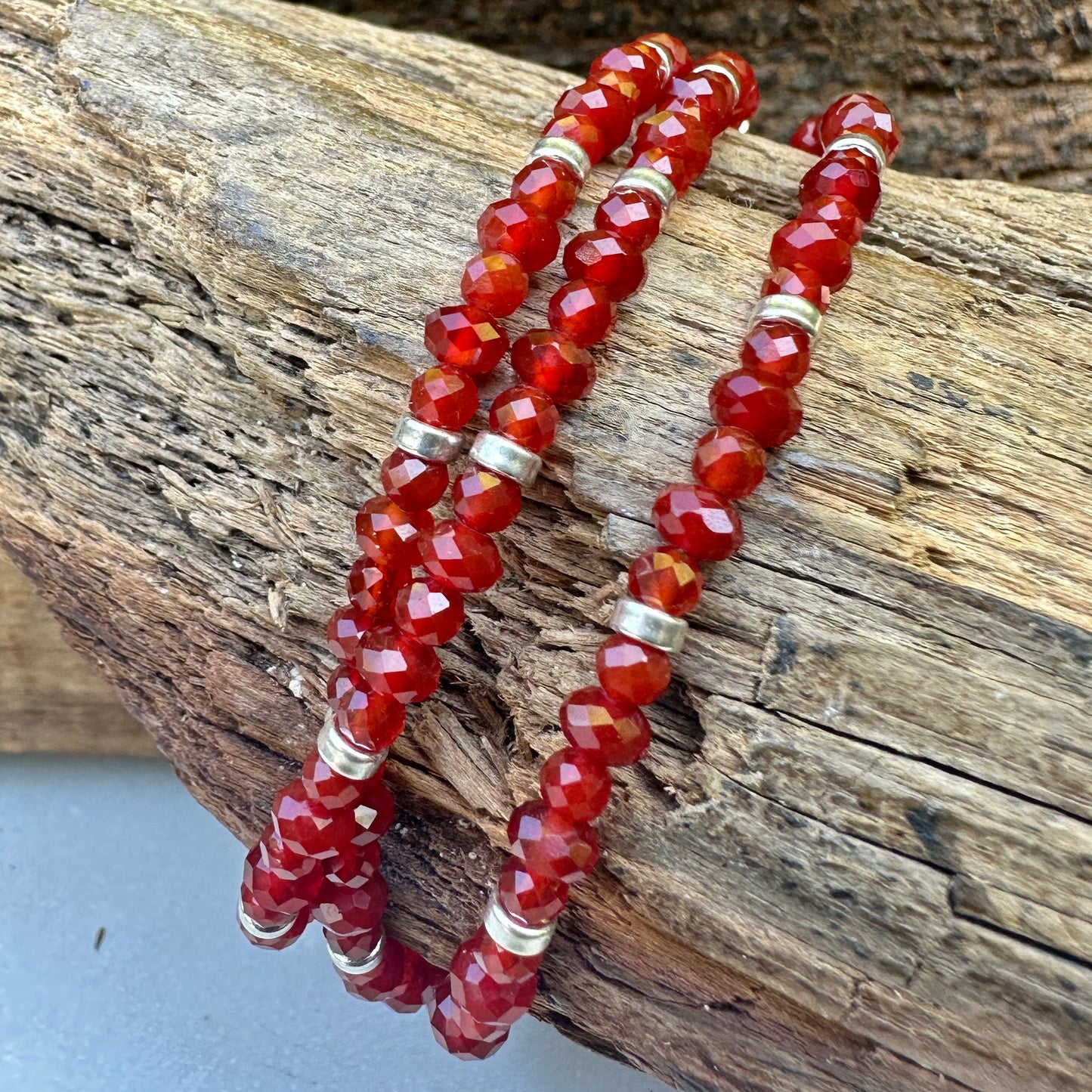 Red Agate Convertible Bracelet/Necklace