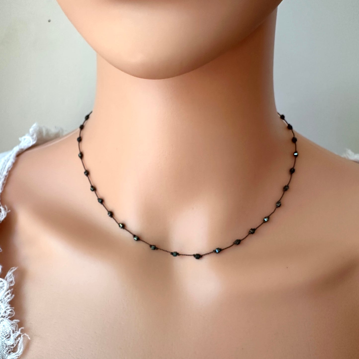 Pyrite Knotted Choker