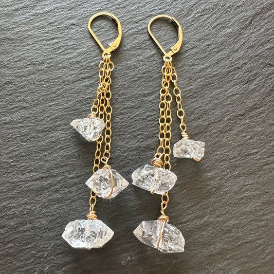 Herkimer Trinity Earrings