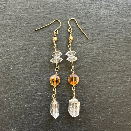Citrine Herkimer II Earrings