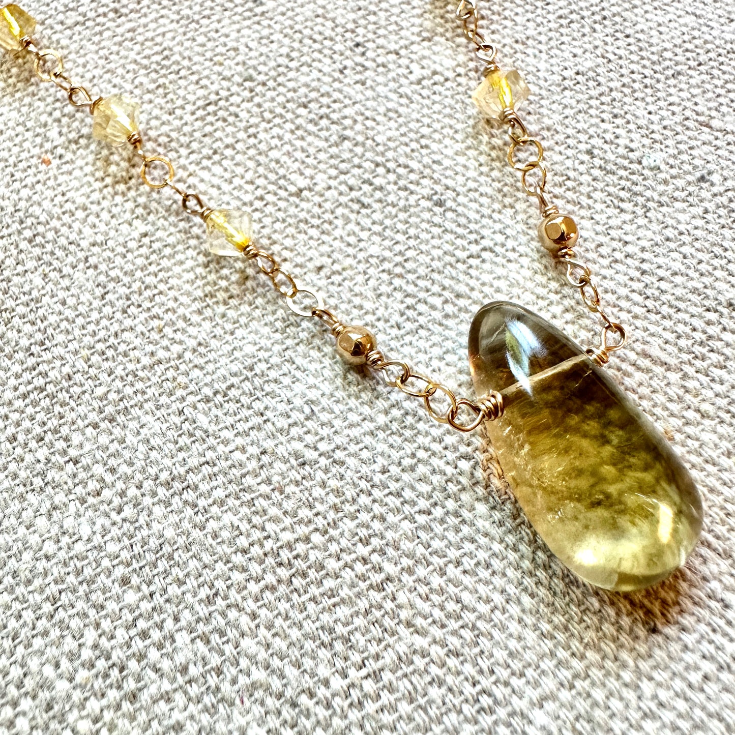 Citrine Money Necklace
