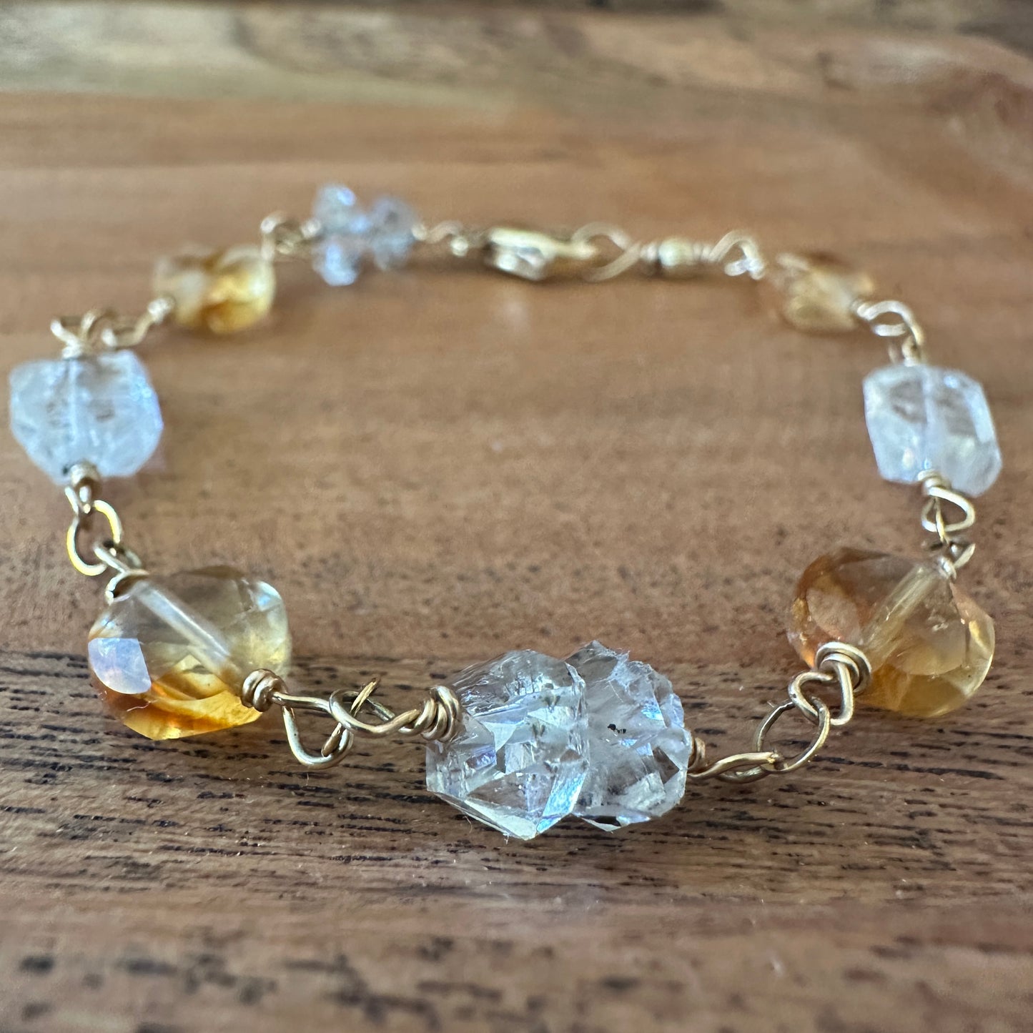 Citrine Herkimer Bracelet