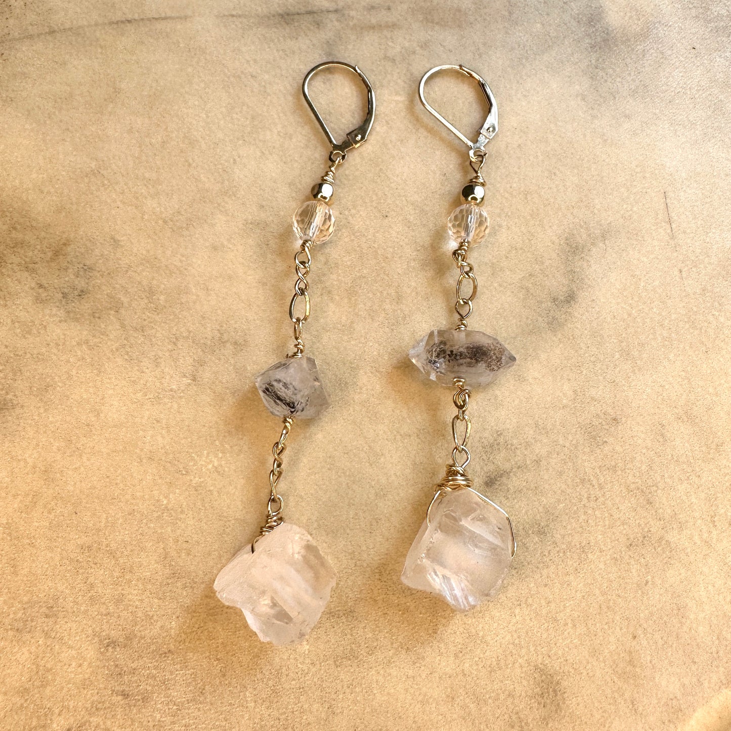 Quartz Cubed Earrings