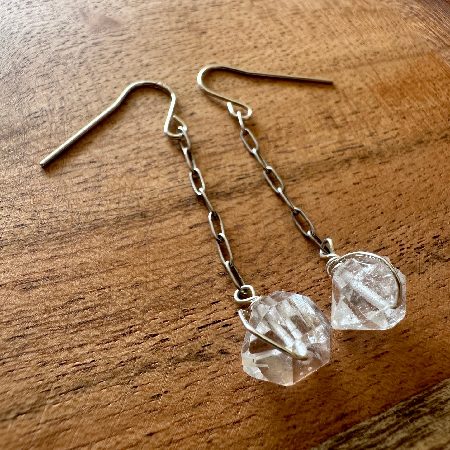 Herkimer Singles Silver Earrings