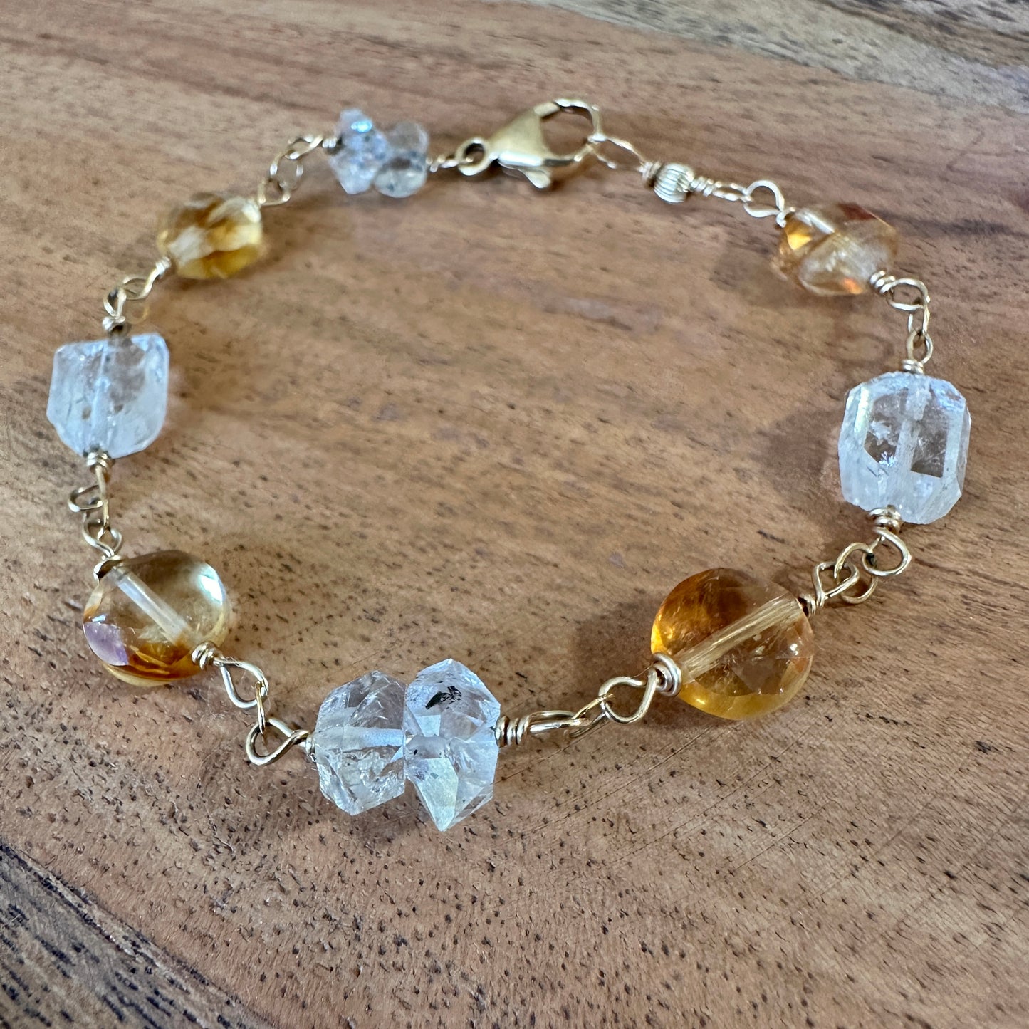 Citrine Herkimer Bracelet