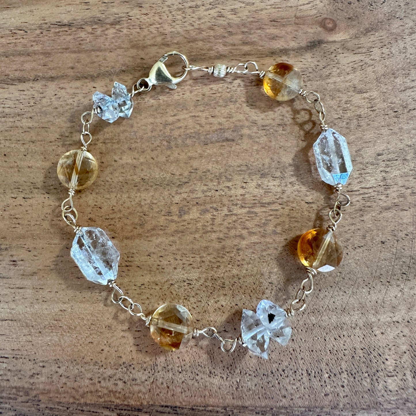 Citrine Herkimer Bracelet