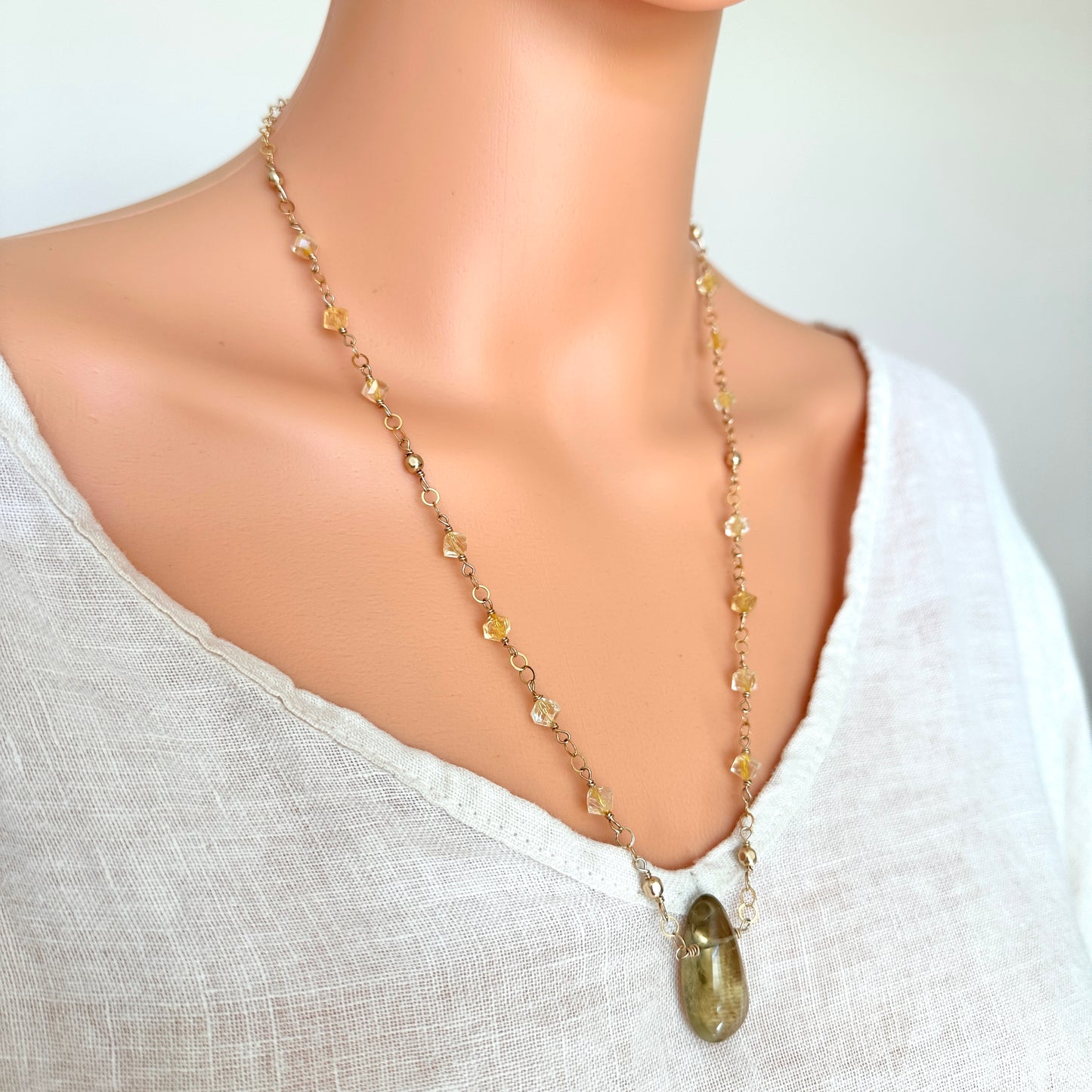 Citrine Money Necklace