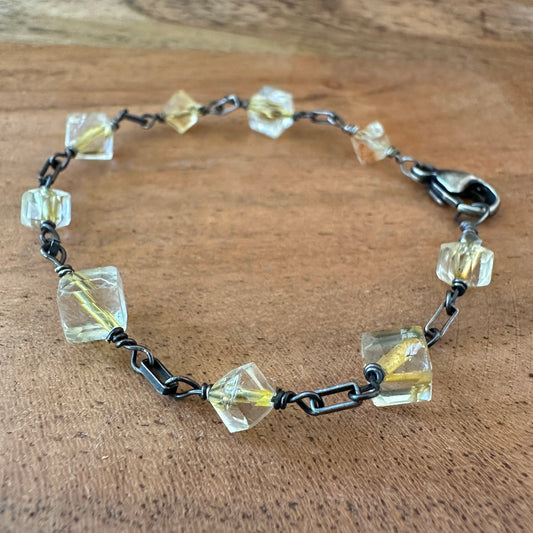 Citrine Geometric Bracelet