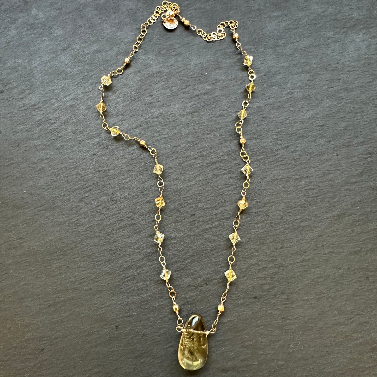 Citrine Money Necklace