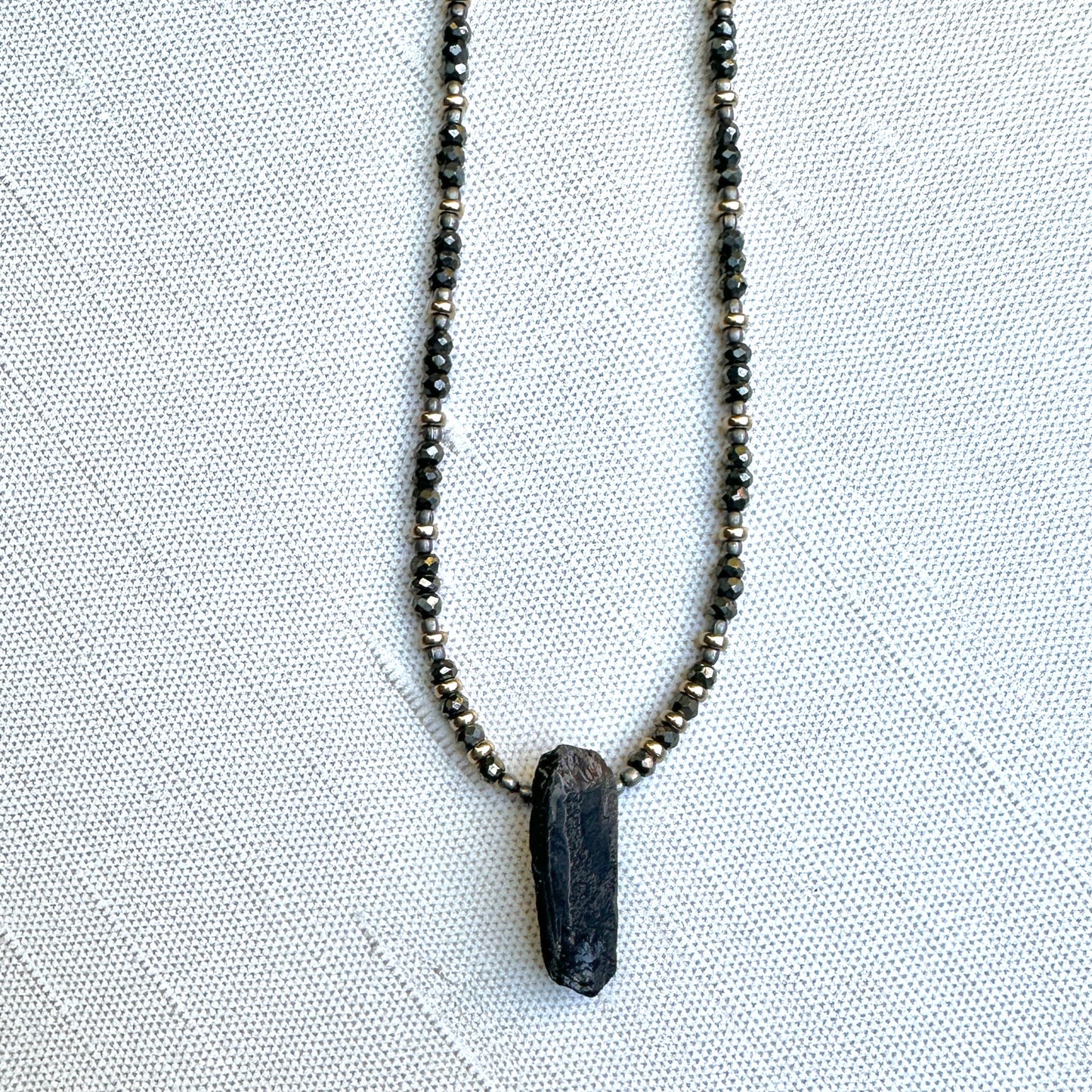 Two-Sided Pyrite Protection Necklace