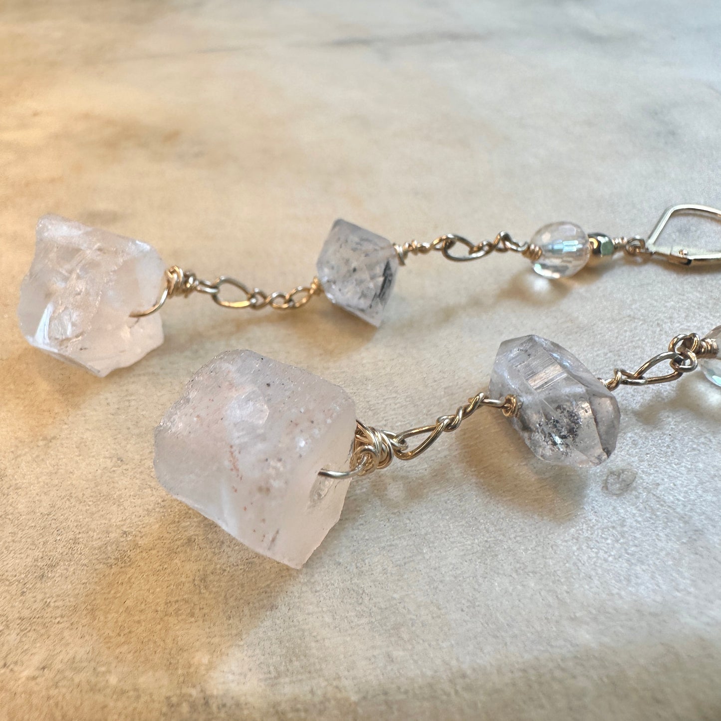 Quartz Cubed Earrings