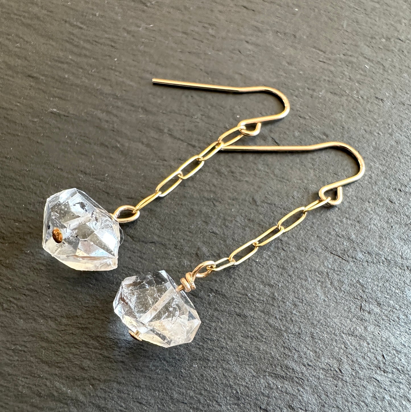 Herkimer Singles Silver Earrings