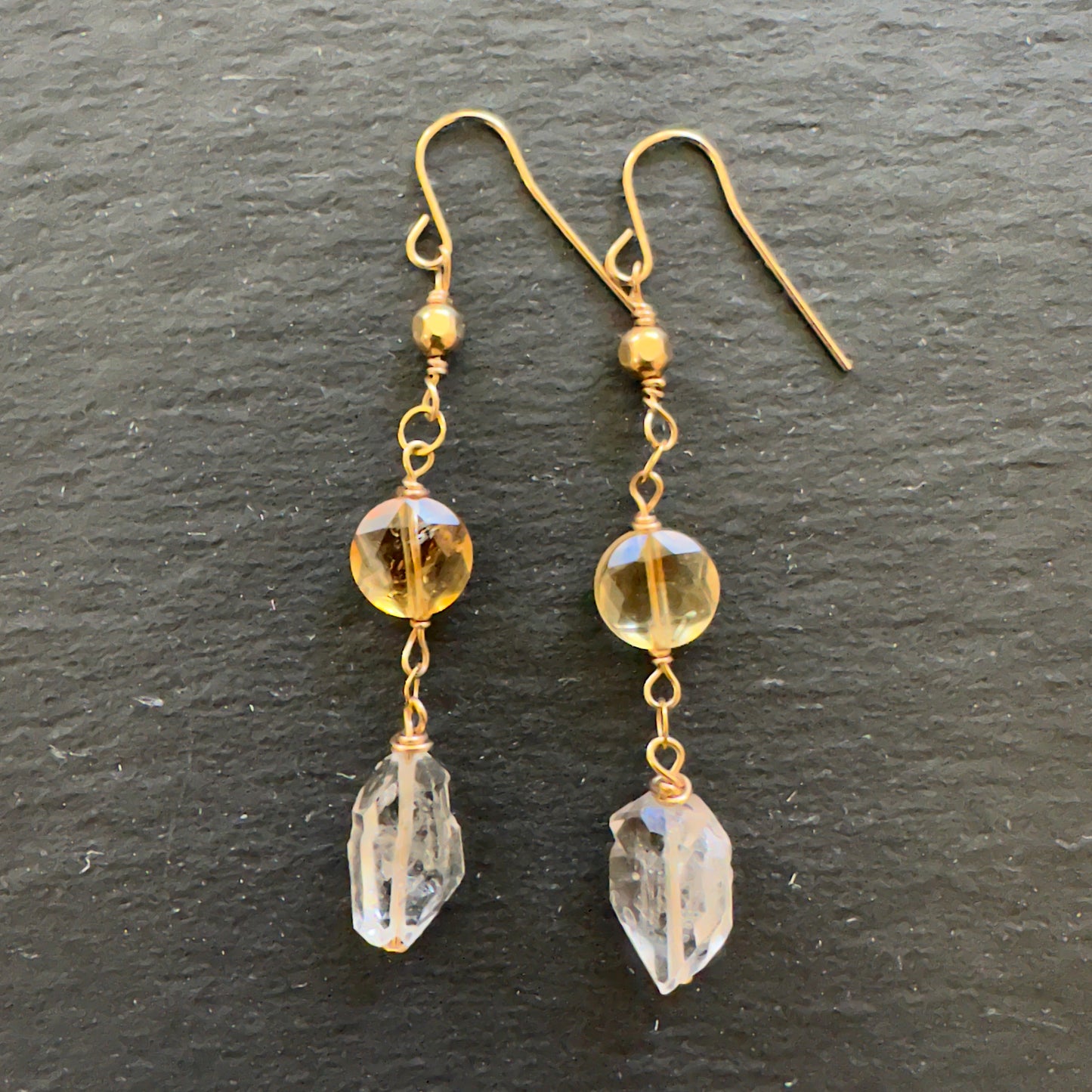 Citrine Herkimer I Earrings