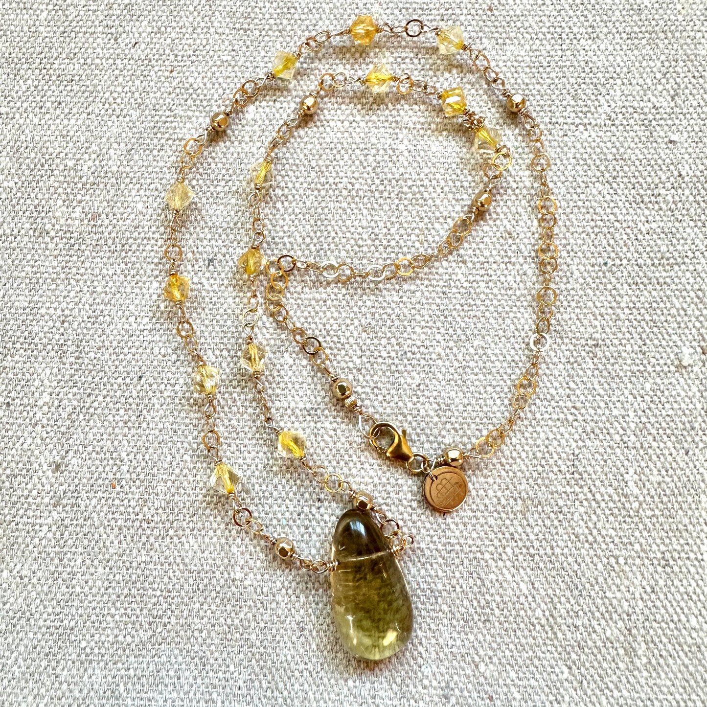 Citrine Money Necklace