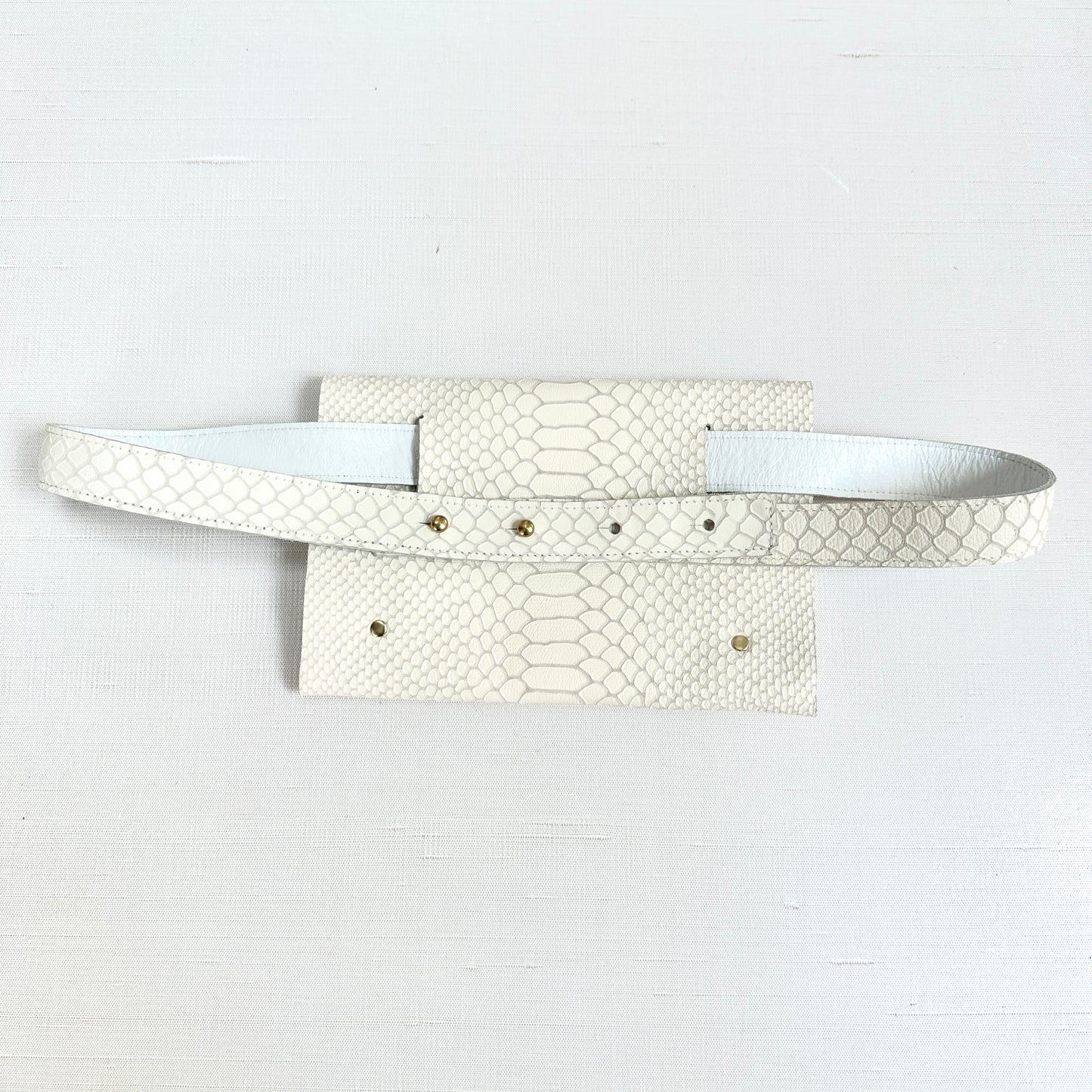 Off-White Leather Fanny Pack