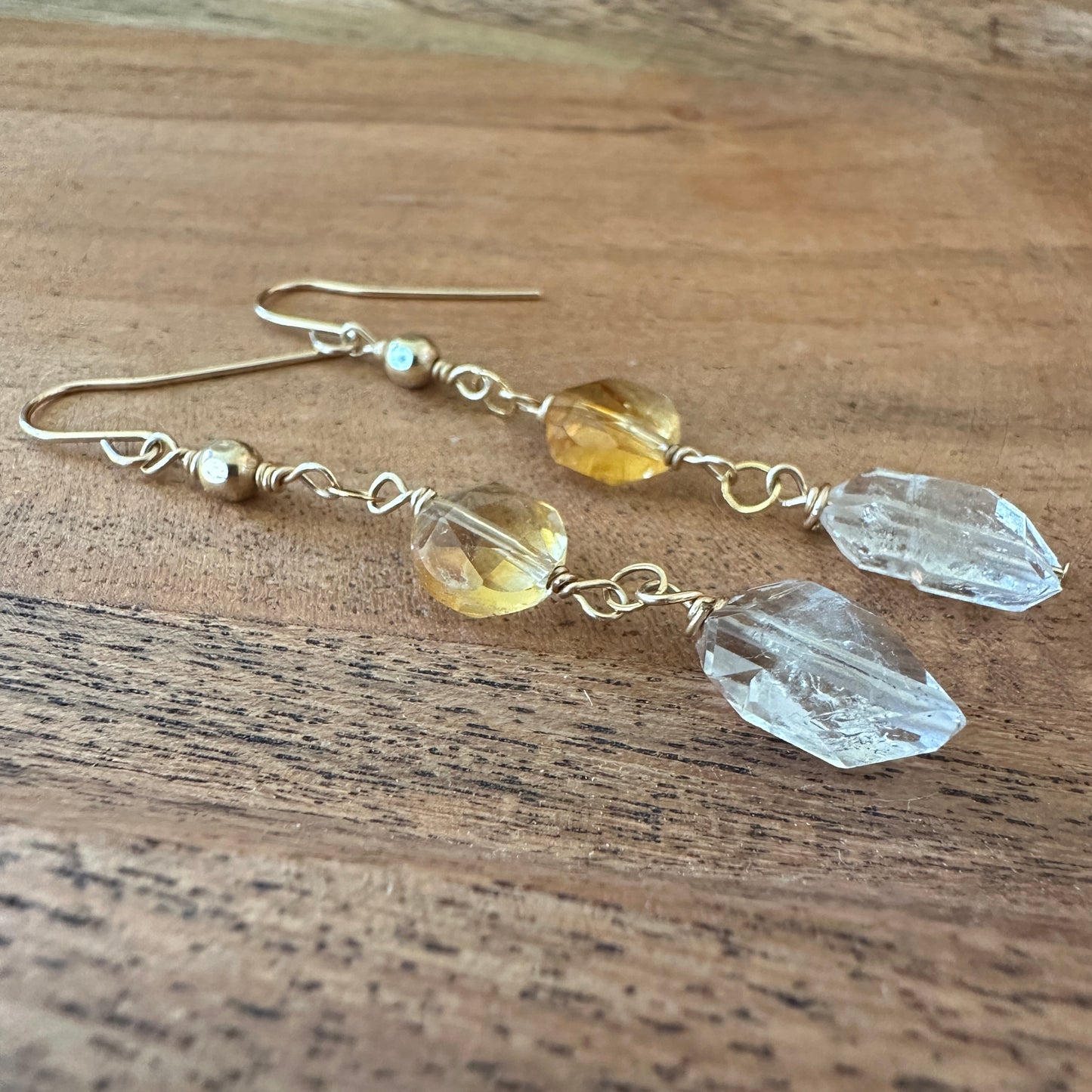 Citrine Herkimer I Earrings