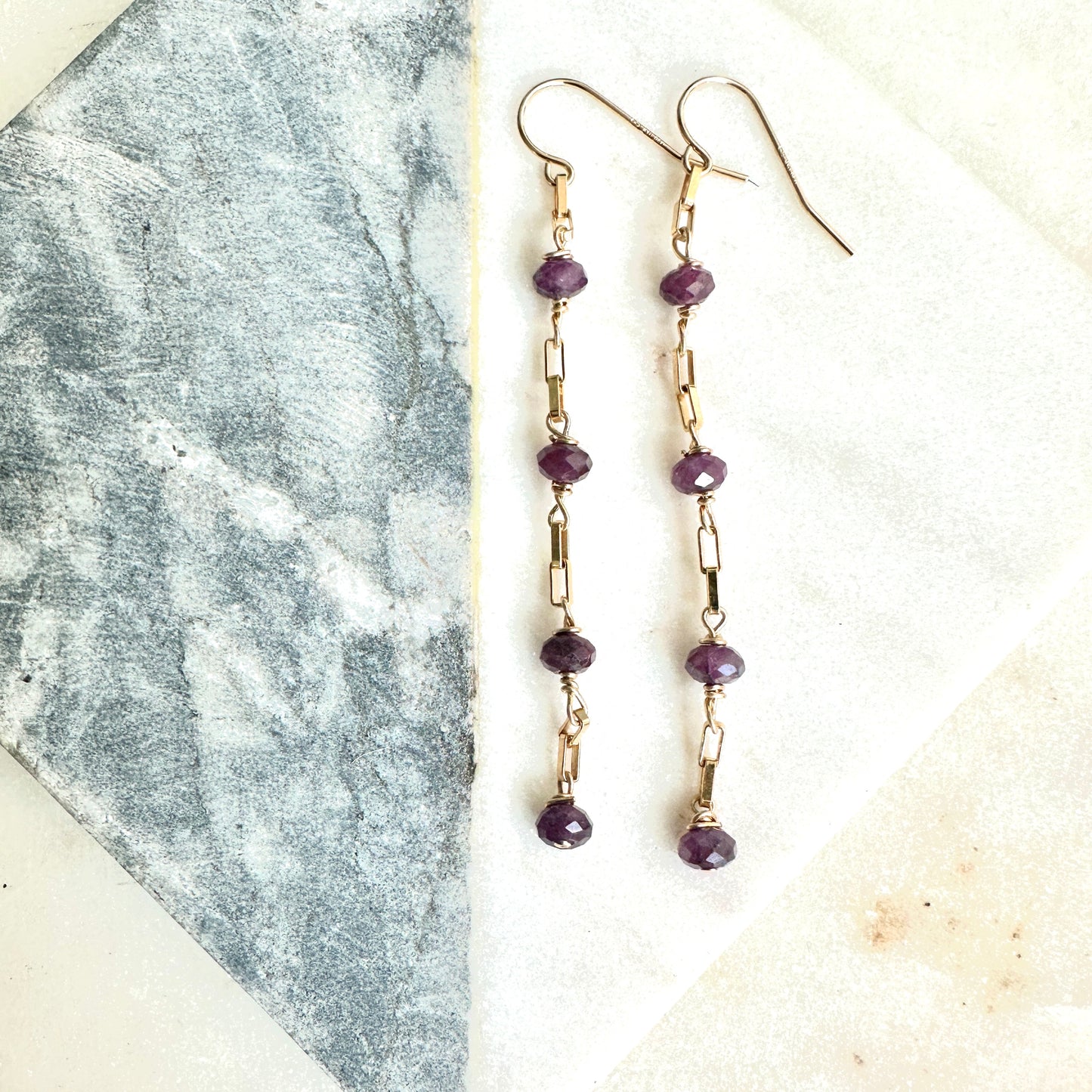 Purple Sapphire Connection Earrings