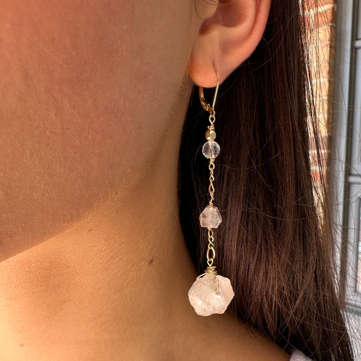 Quartz Cubed Earrings